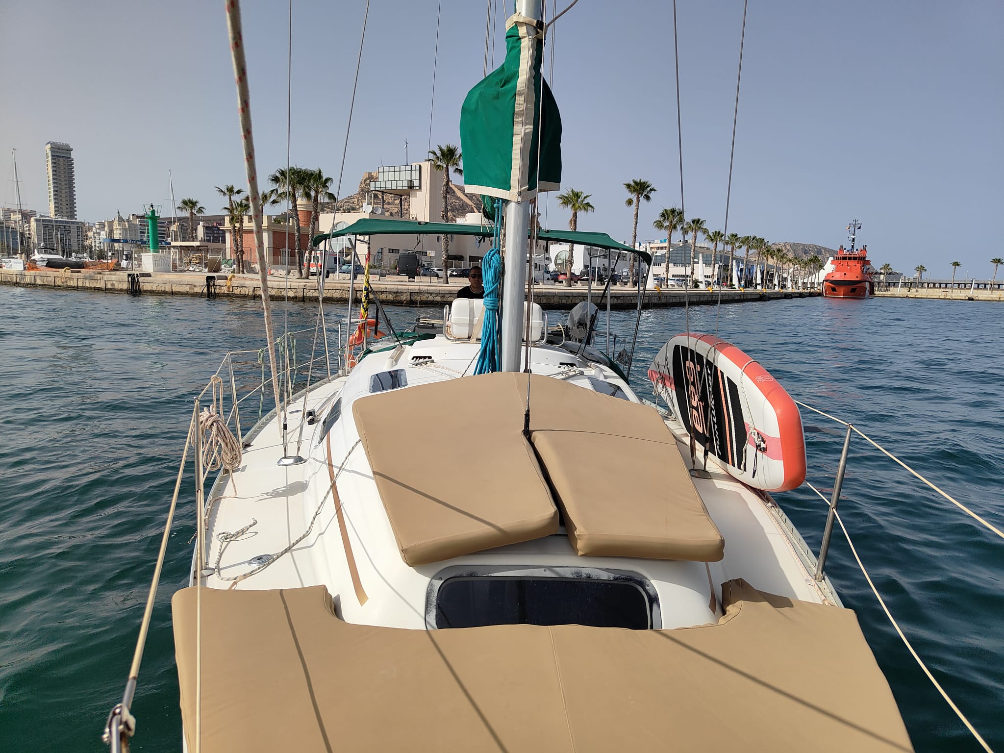 Cubierta del velero